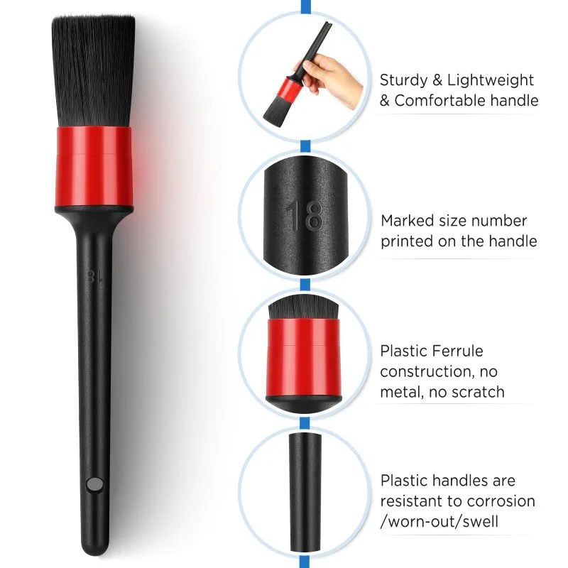 Professional 5Piece Car Cleaning Brush Kit  The Ultimate Detailing Tool For Spotless Vehicles 4