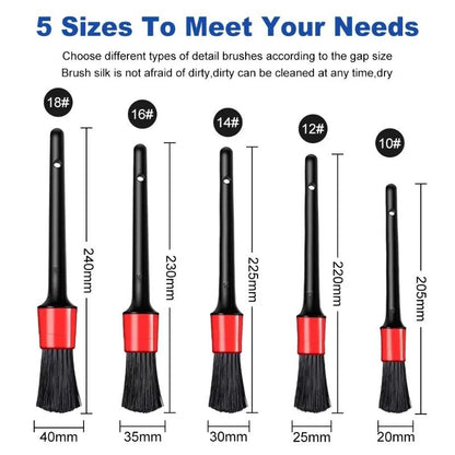 Professional 5Piece Car Cleaning Brush Kit  The Ultimate Detailing Tool For Spotless Vehicles 5