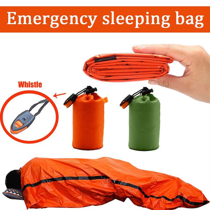 Portable Waterproof Emergency Survival Sleeping Bag Thermal Mylar Blanket For Outdoor EDC Camping G