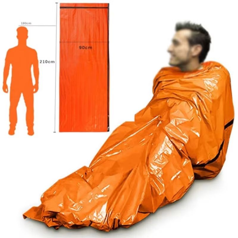 Portable Waterproof Emergency Survival Sleeping Bag Thermal Mylar Blanket For Outdoor EDC Camping G
