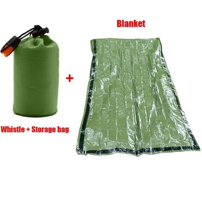 Portable Waterproof Emergency Survival Sleeping Bag Thermal Mylar Blanket For Outdoor EDC Camping G