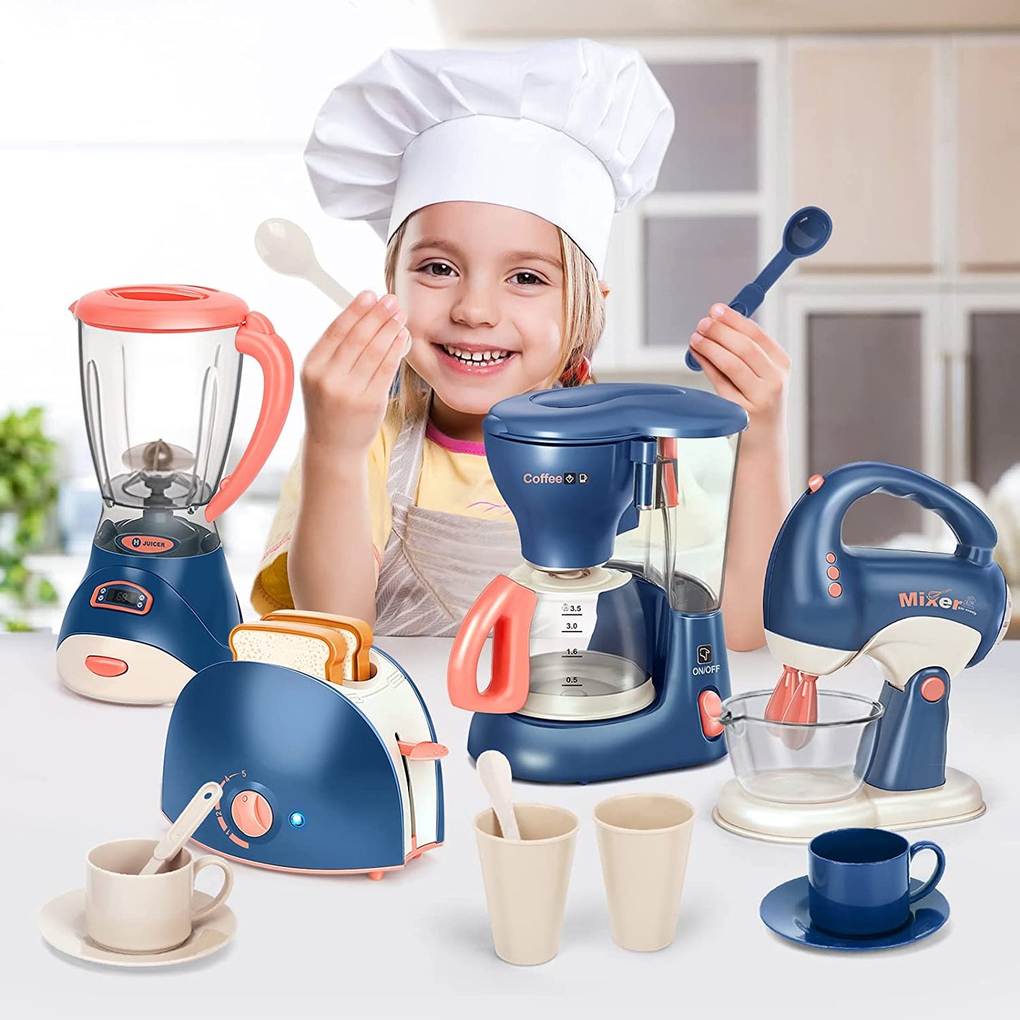 Realistic Kitchen Toy Set for Boys and Girls, Children's Home Appliances Simulation Play Set