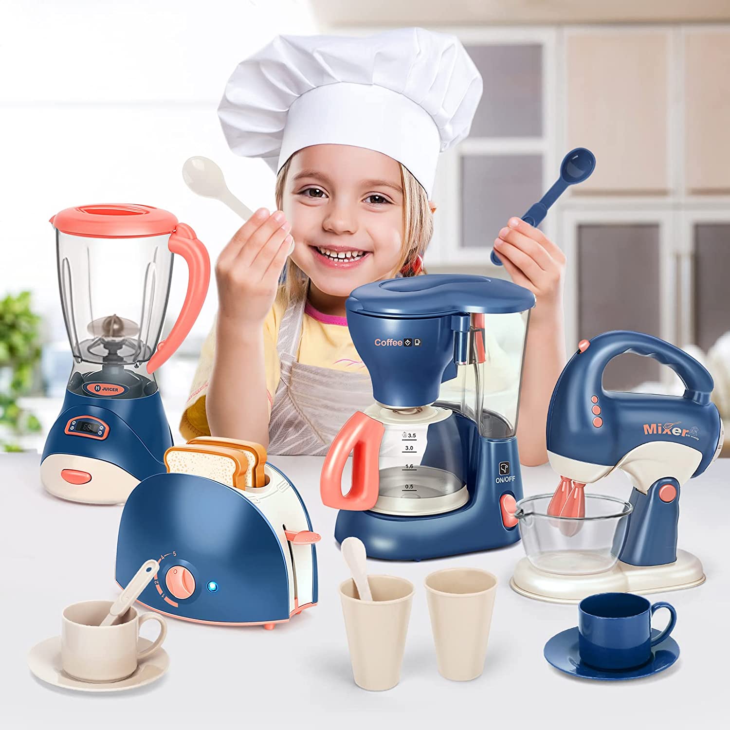 Realistic Kitchen Toy Set for Boys and Girls, Children's Home Appliances Simulation Play Set