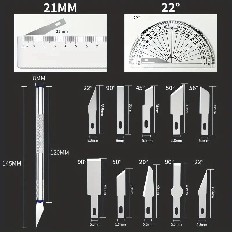 Professional Carving Knife Set Manual Cutting Tool For Paper Craft Leather Work  Precision Repair 2