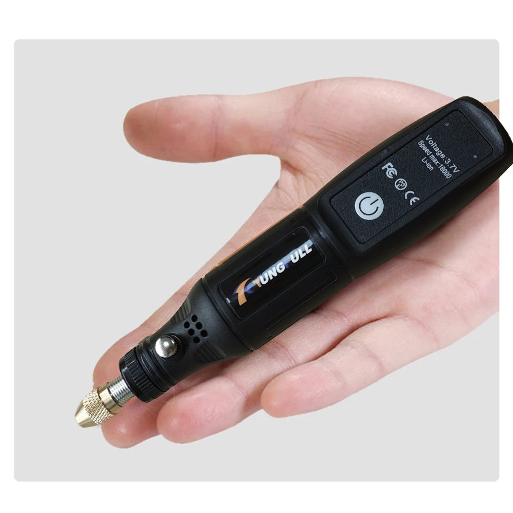 Wireless Mini Electric Drill USB Rechargeable Rotary Tool for Woodworking, Jewelry, Metal & Glass Engraving