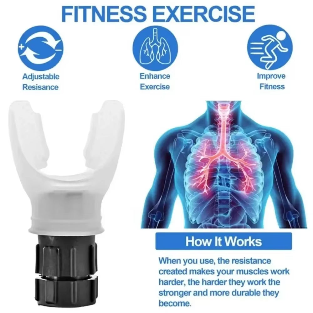Breathing Trainer For Lung Strength Portable Workout Device With Adjustable Resistance For Fitness  6
