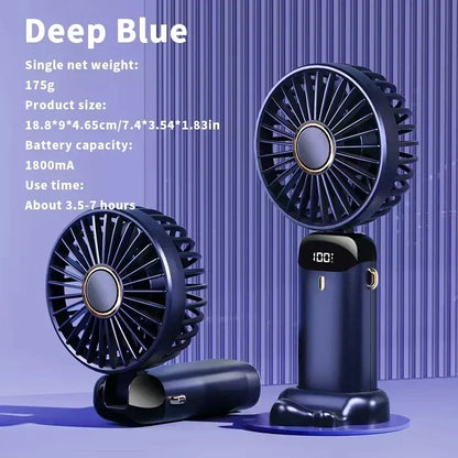 Mini USB Rechargeable Fan for Travel, Office & Home