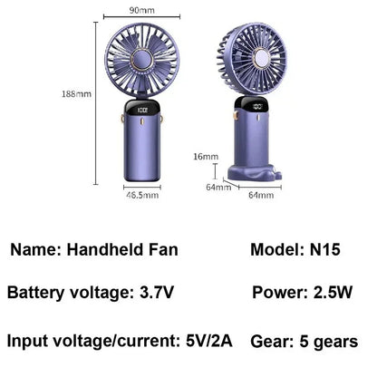 Mini USB Rechargeable Fan for Travel, Office & Home