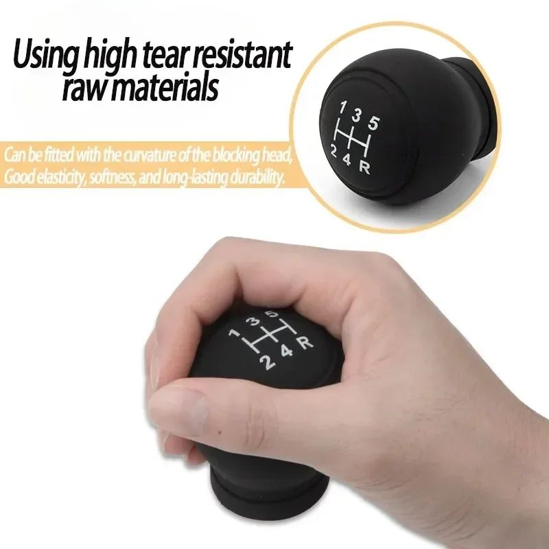 Car Gear Stick Cover  Soft Silicone Shift Knob Protector For AntiScratch  AntiSlip Grip Fits Most M 4