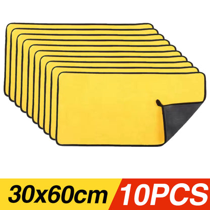 Absorbent Microfiber Car Towels Super Soft Wash  Dry Cleaning Cloth For Spotless Finish 6