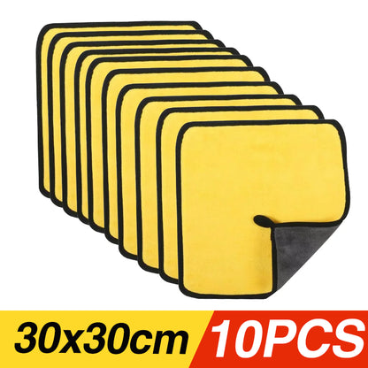 Absorbent Microfiber Car Towels Super Soft Wash  Dry Cleaning Cloth For Spotless Finish 8