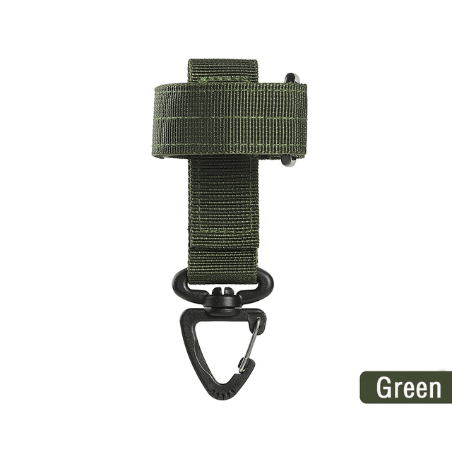 Multi-Purpose Nylon Gloves Holder with Magic Sticker & Carabiner, Outdoor Tactical Clip for Camping, Hiking