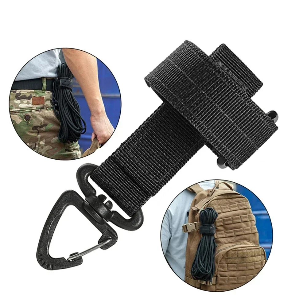 Multi-Purpose Nylon Gloves Holder with Magic Sticker & Carabiner, Outdoor Tactical Clip for Camping, Hiking
