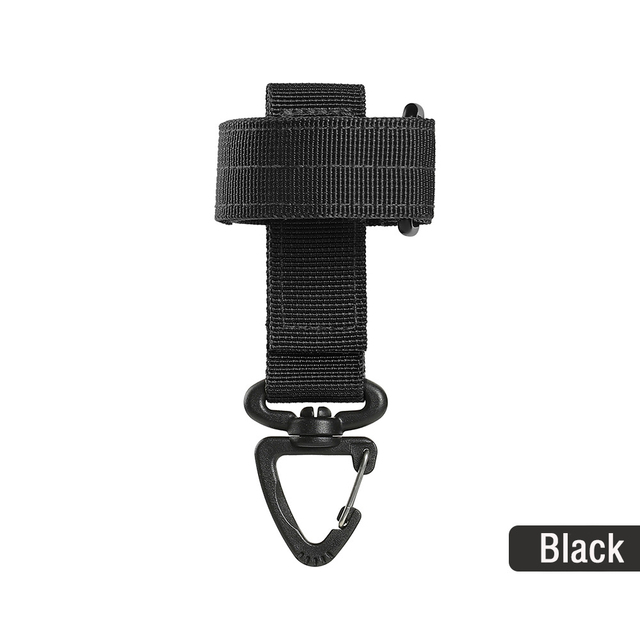 Multi-Purpose Nylon Gloves Holder with Magic Sticker & Carabiner, Outdoor Tactical Clip for Camping, Hiking