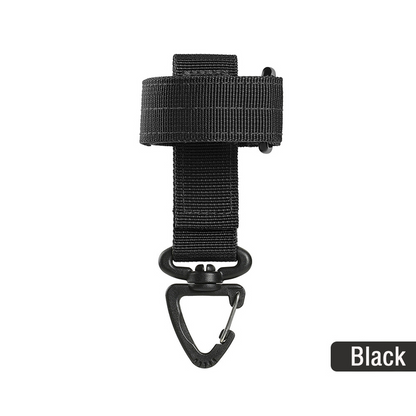 Multi-Purpose Nylon Gloves Holder with Magic Sticker & Carabiner, Outdoor Tactical Clip for Camping, Hiking