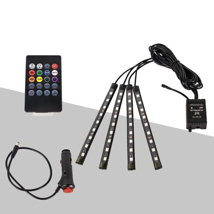 USBPowered Car Ambient Foot Light Wireless Auto RGB LED Interior Lighting with Music Sync