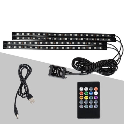 USBPowered Car Ambient Foot Light Wireless Auto RGB LED Interior Lighting with Music Sync