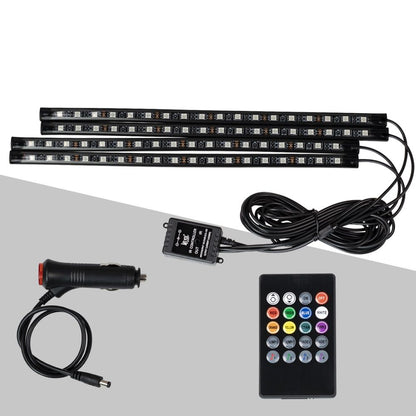 USBPowered Car Ambient Foot Light Wireless Auto RGB LED Interior Lighting with Music Sync