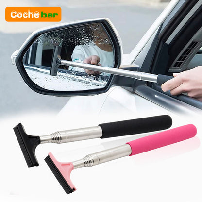 Ar Mirror Wiper  Glass Mist Cleaner Telescopic Cleaning Tool With Scraper  Brush 2