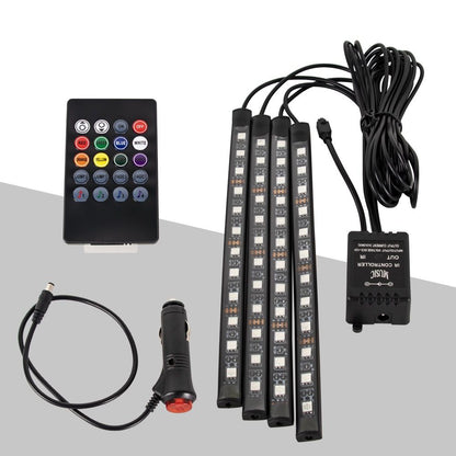 USBPowered Car Ambient Foot Light Wireless Auto RGB LED Interior Lighting with Music Sync