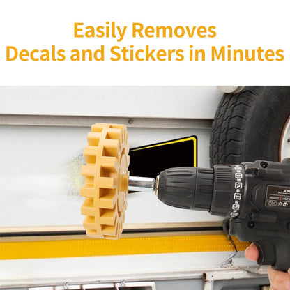 Power Drill Adapter Eraser Wheel Vinyl Adhesive  Paint Remover Tool For Cars 1