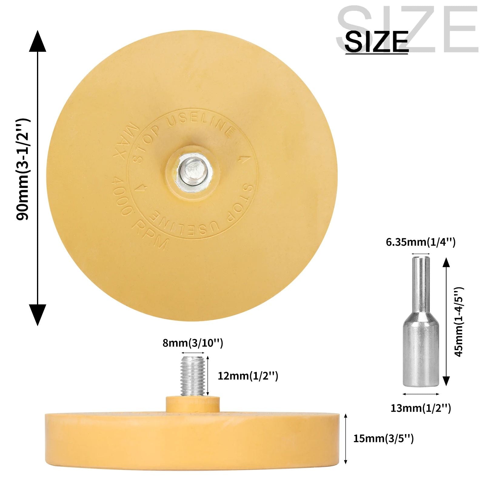 Power Drill Adapter Eraser Wheel Vinyl Adhesive  Paint Remover Tool For Cars 7