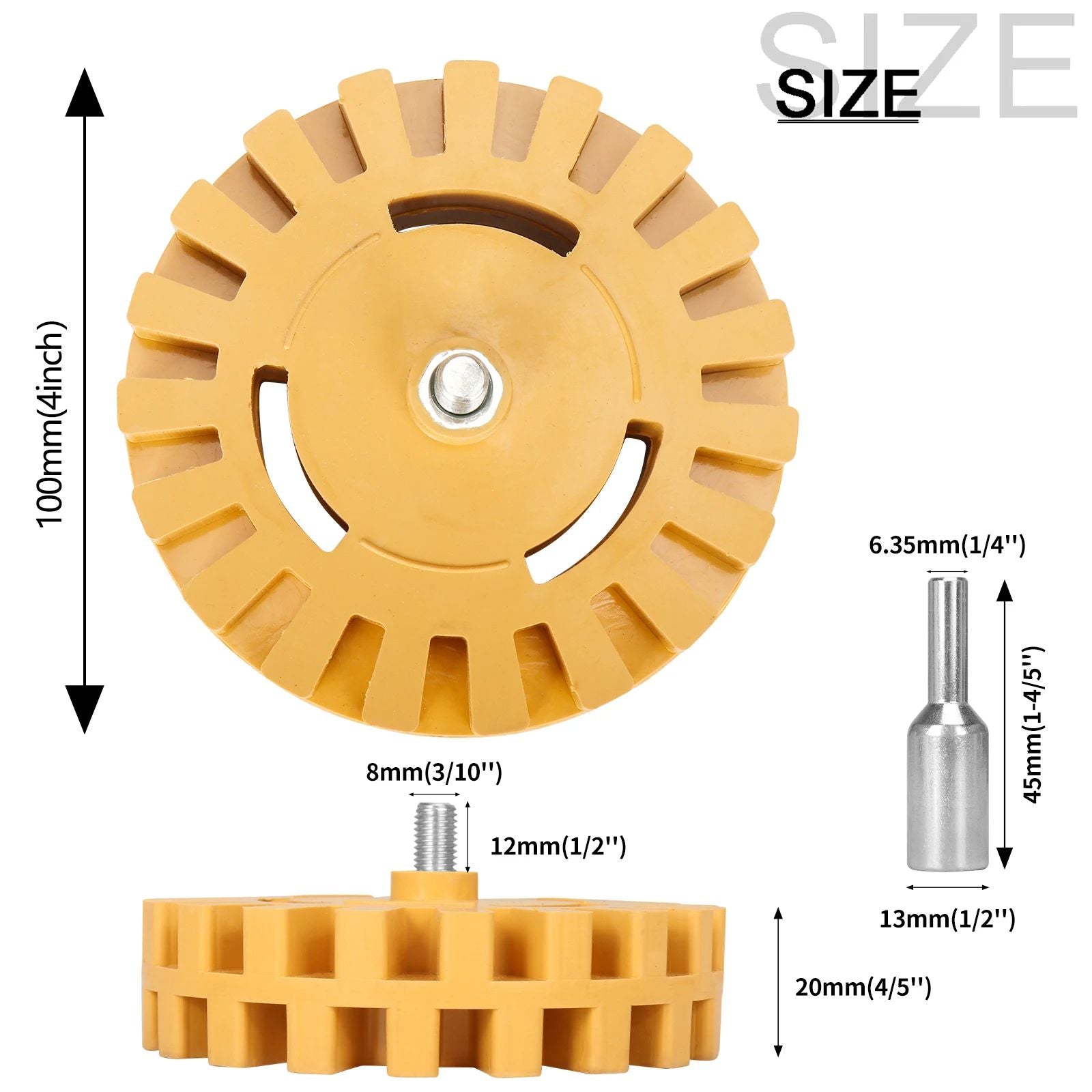 Power Drill Adapter Eraser Wheel Vinyl Adhesive  Paint Remover Tool For Cars 8