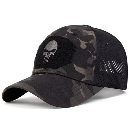 Unisex Skull Embroidered Baseball Cap Adjustable Breathable Sunscreen Hat For Outdoor  Casual Wear 2
