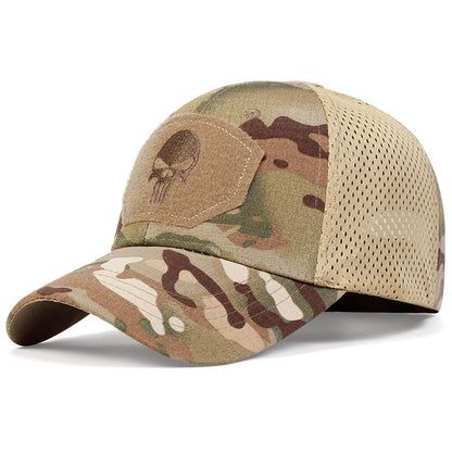 Unisex Skull Embroidered Baseball Cap Adjustable Breathable Sunscreen Hat For Outdoor  Casual Wear 7