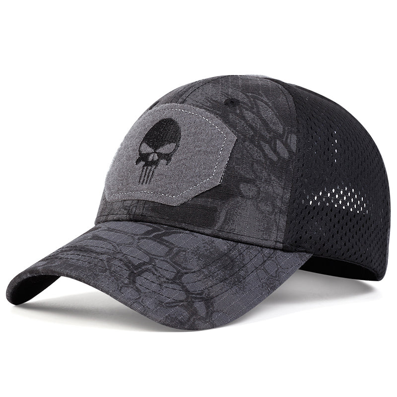 Unisex Skull Embroidered Baseball Cap Adjustable Breathable Sunscreen Hat For Outdoor  Casual Wear 9