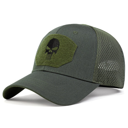 Unisex Skull Embroidered Baseball Cap Adjustable Breathable Sunscreen Hat For Outdoor  Casual Wear 11