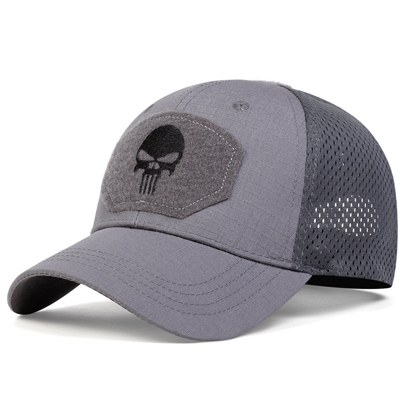 Unisex Skull Embroidered Baseball Cap Adjustable Breathable Sunscreen Hat For Outdoor  Casual Wear 15