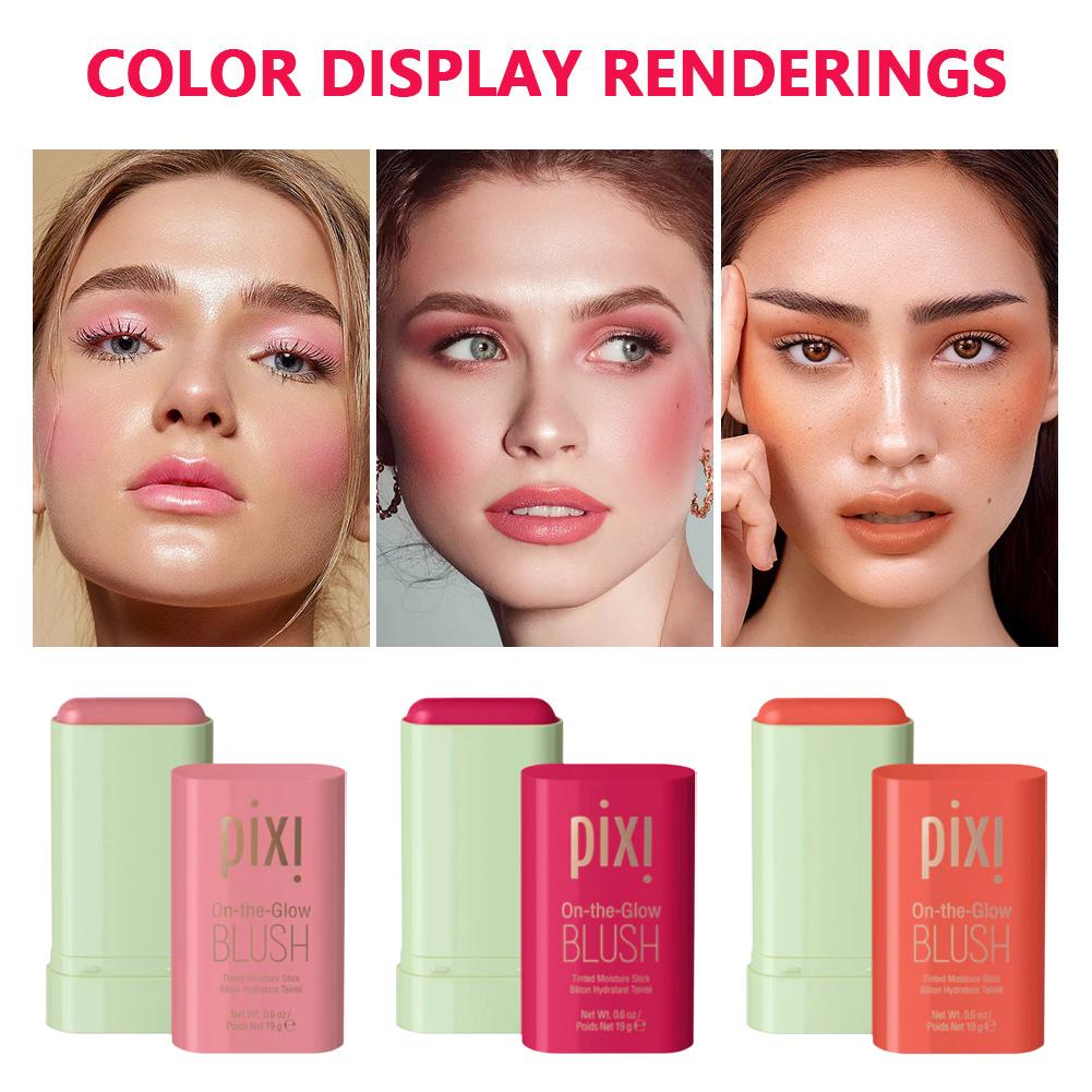 Waterproof Moisture Blusher Cream LongLasting Shadow Blusher For Cheeks Lips  Eyes 2