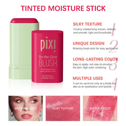 Waterproof Moisture Blusher Cream LongLasting Shadow Blusher For Cheeks Lips  Eyes 4