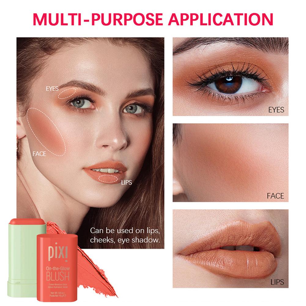 Waterproof Moisture Blusher Cream LongLasting Shadow Blusher For Cheeks Lips  Eyes 5