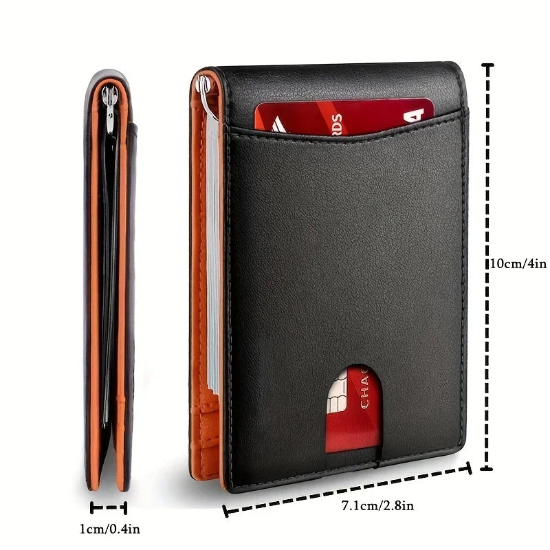 Slim Smart Wallet For Men RFID Blocking Bifold Leather Wallet With Card Holder  Money Clip 1