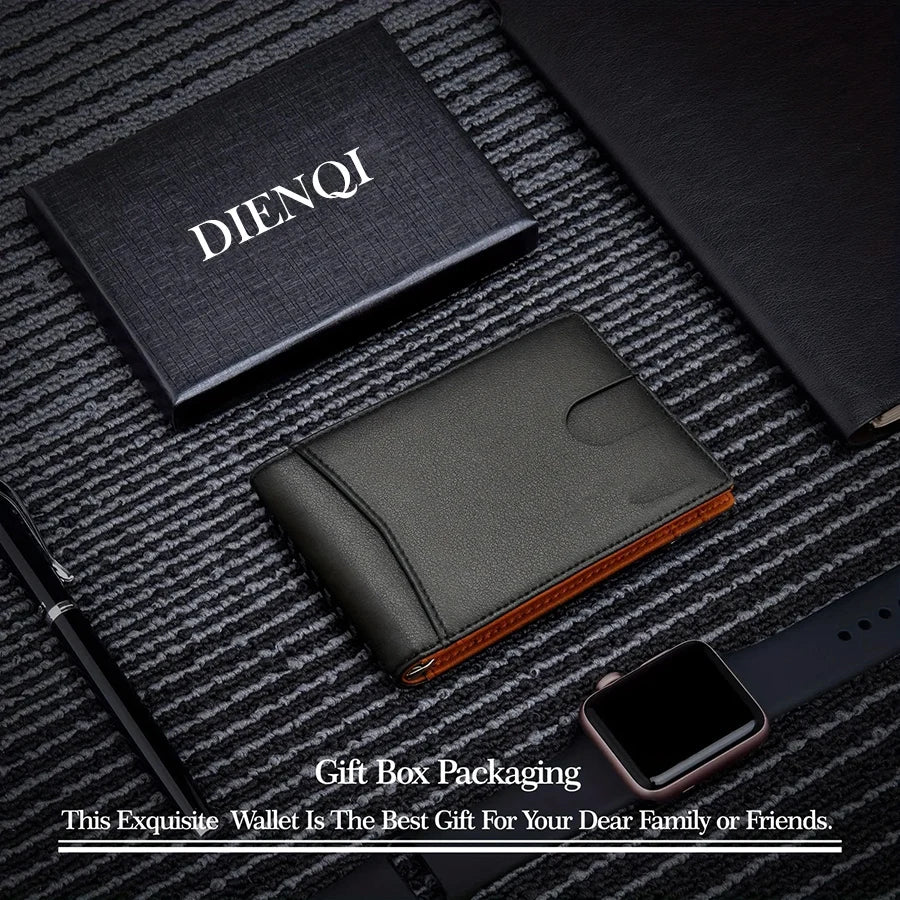 Slim Smart Wallet For Men RFID Blocking Bifold Leather Wallet With Card Holder  Money Clip 3