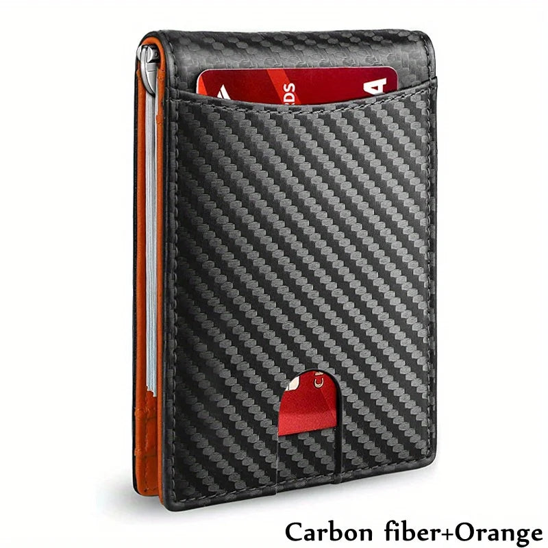 Slim Smart Wallet For Men RFID Blocking Bifold Leather Wallet With Card Holder  Money Clip 7