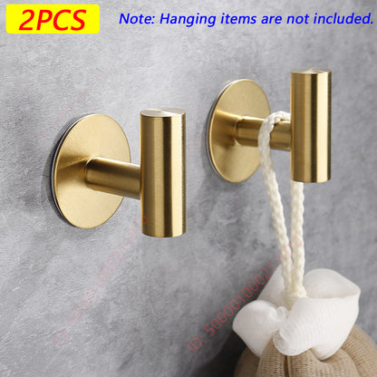 Stainless Steel Wall Hook Adhesive Robe Hooks For Towel Coat  Key Bathroom  Kitchen Storage Accesso 8