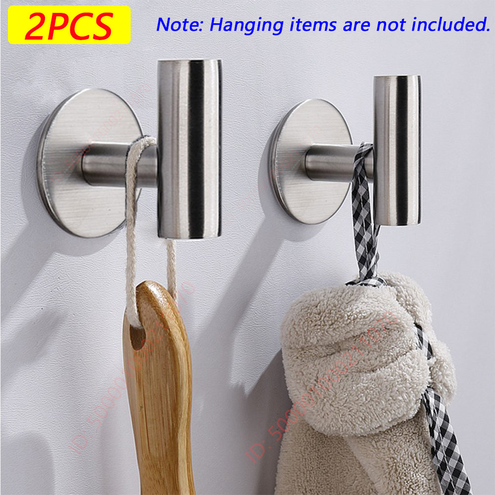 Stainless Steel Wall Hook Adhesive Robe Hooks For Towel Coat  Key Bathroom  Kitchen Storage Accesso 11