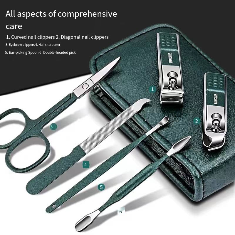 Professional Nail Care Set Household Manicure Tools For Women  Men 6 Piece Nail Scissors  Clippers 2
