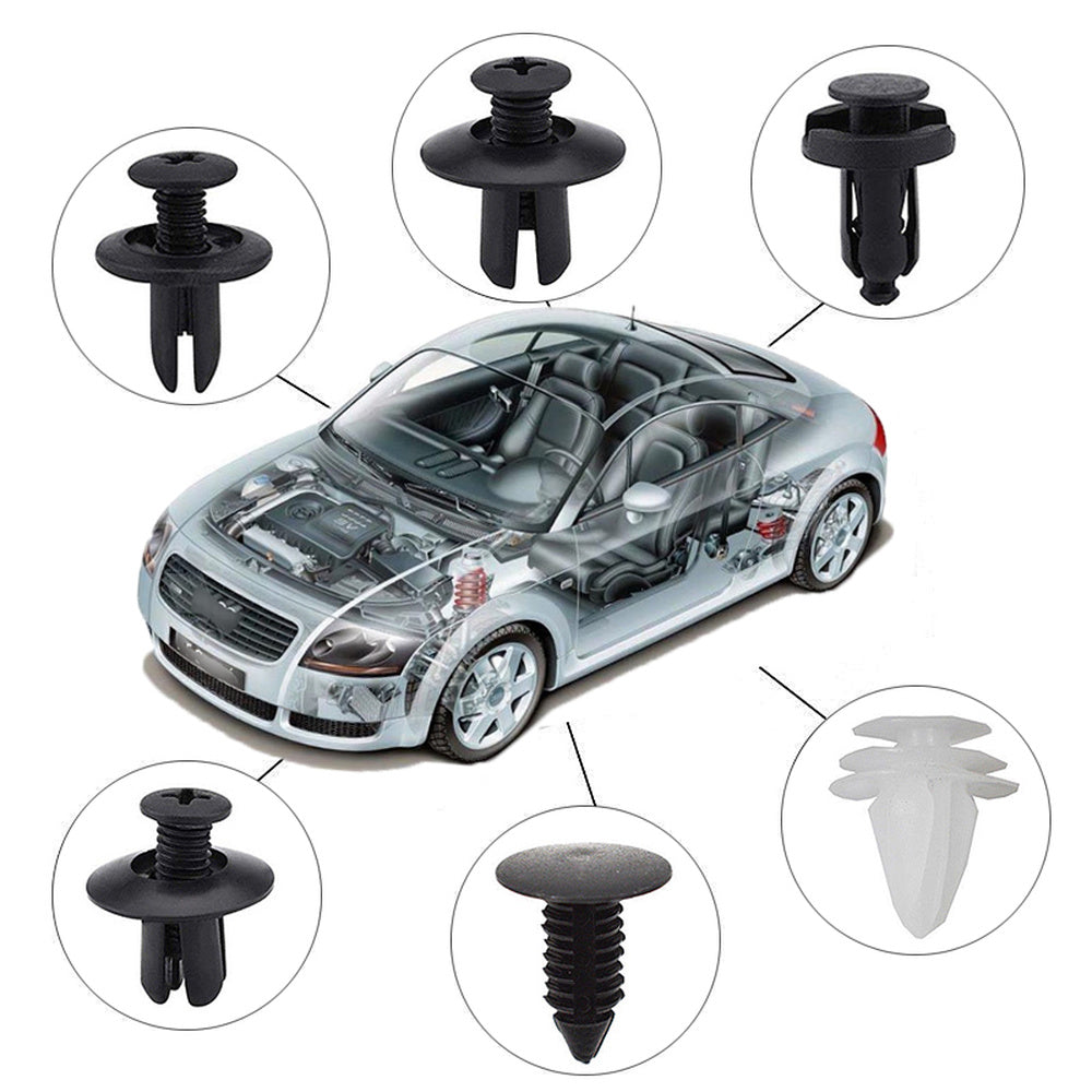 Auto Fastener Clip Kit Mixed Car Body Push Retainer Pins  Rivets for Door Trim Bumper and Panel R