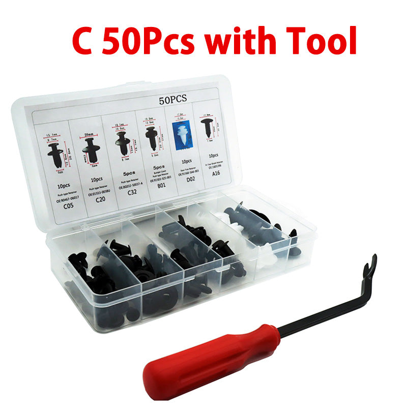 Auto Fastener Clip Kit Mixed Car Body Push Retainer Pins  Rivets For Door Trim Bumper And Panel Rep