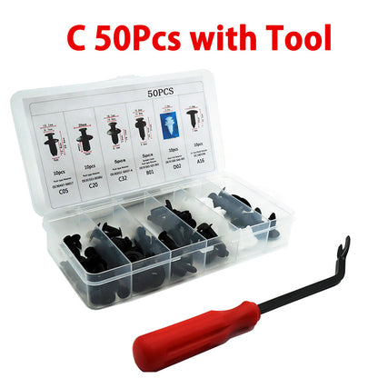 Auto Fastener Clip Kit Mixed Car Body Push Retainer Pins  Rivets For Door Trim Bumper And Panel Rep