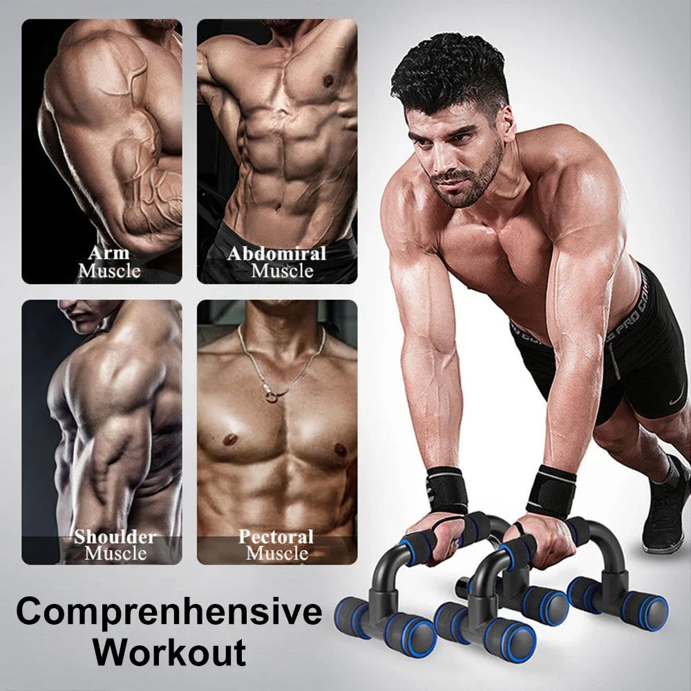 HeavyDuty UShaped PushUp Rack  Ergonomic Hand Grip For Chest  Body Building Workouts 8