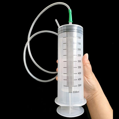 Large Capacity Oil Suction Syringe, Reusable Needle Barrel Pump with Scale for Vehicles & Machinery