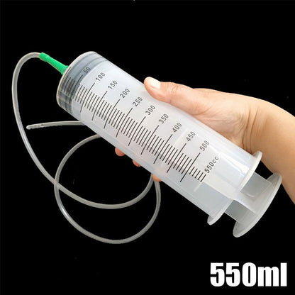 Large Capacity Oil Suction Syringe, Reusable Needle Barrel Pump with Scale for Vehicles & Machinery