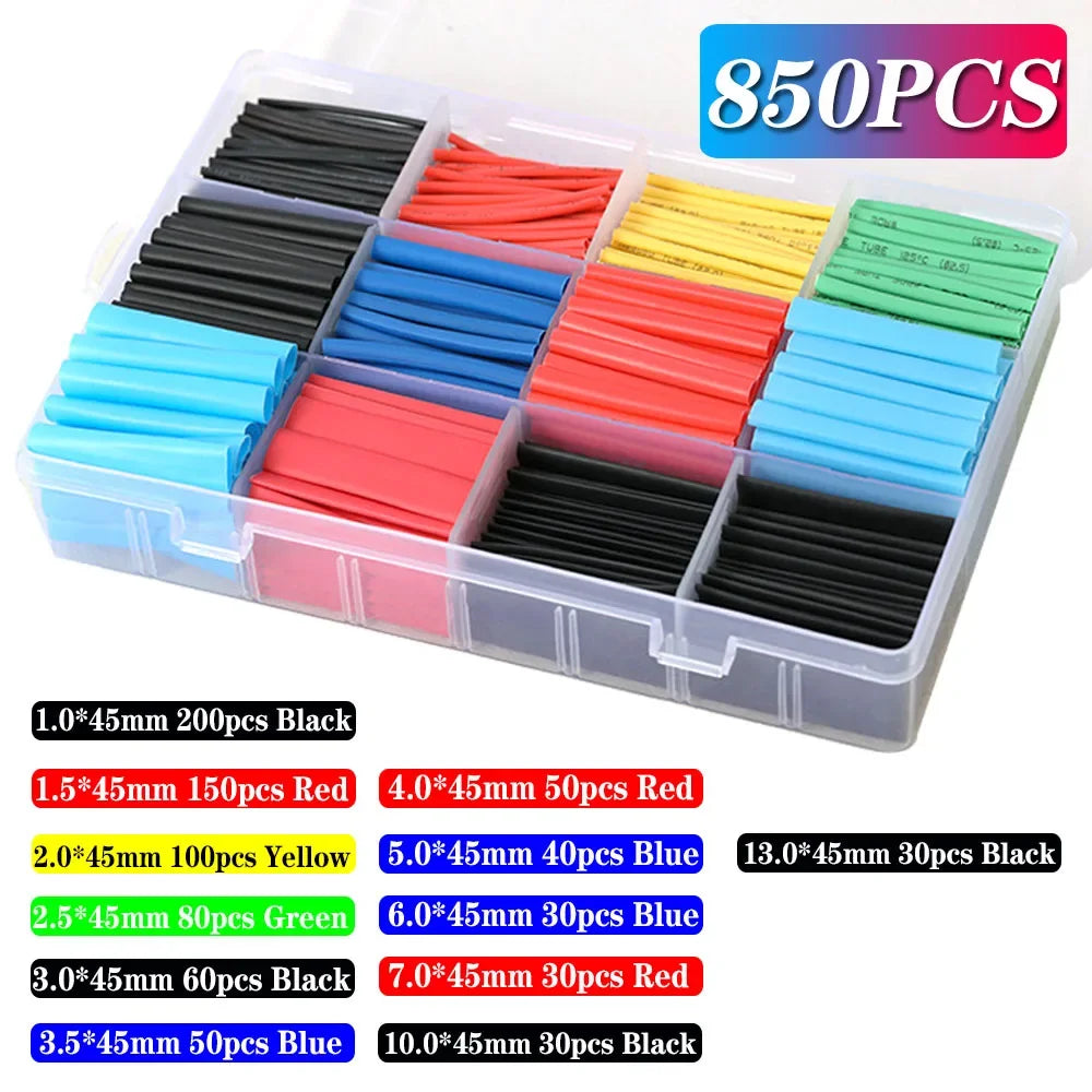 Heat Shrink Tubing Set Thermoresistant Sleeved Protector For Wire Cable  Electrical Insulation 5
