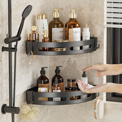 No Punching Required Bathroom Shampoo Holder Shower Caddy  Storage Shelf for Towels  Toiletries