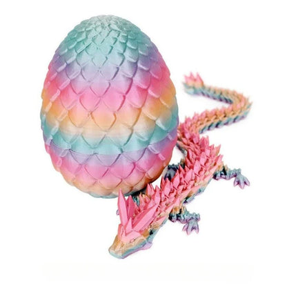 3D Printed Dragon Egg Full Articulated Dragon Model Movable Rotatable Desktop Ornament  Kid Toy 7